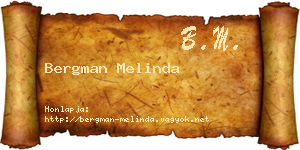 Bergman Melinda névjegykártya